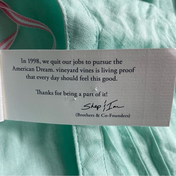 New! Vineyard Vines Linen Pintuck Shift Dress nwt 30935 - Picture 7 of 11